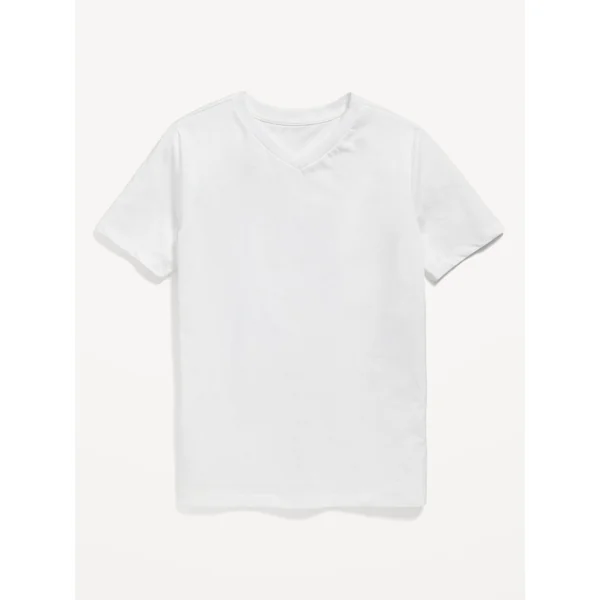 Softest V-Neck T-Shirt for Boys - Bright White