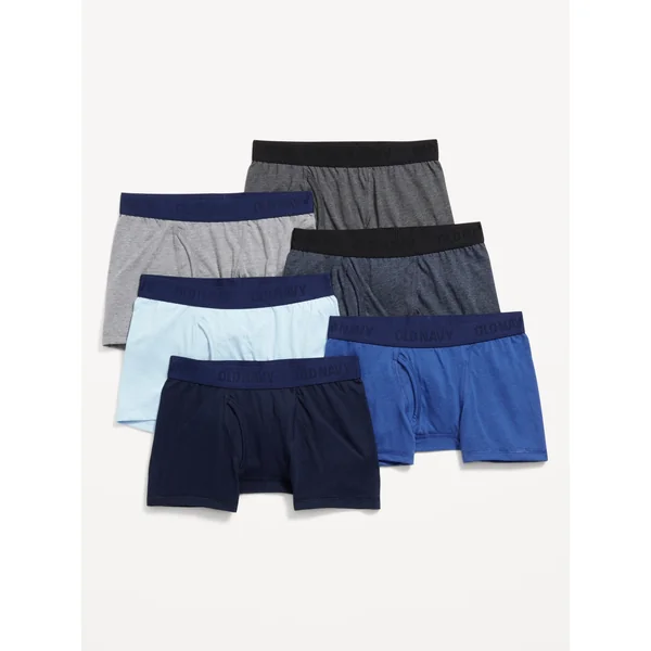 Solid Boxer-Brief Underwear 6-Pack for Boys - Harmony Blues