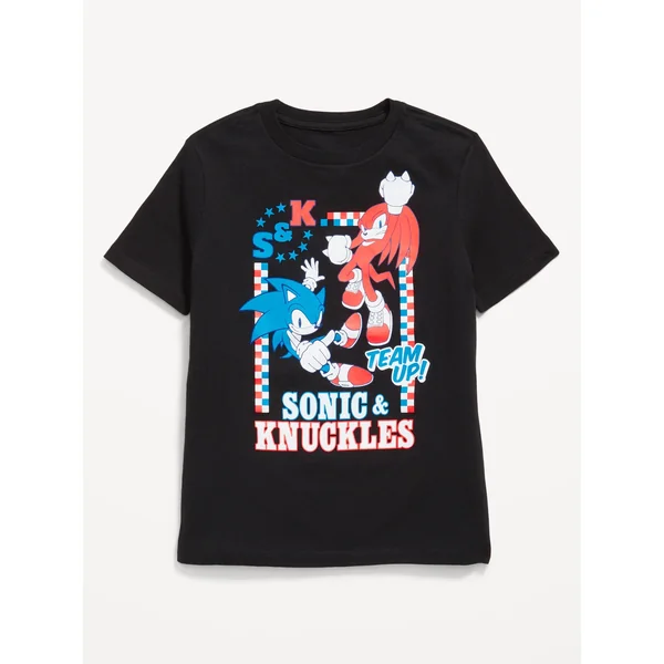 Sonic The Hedgehog™ Gender-Neutral Graphic T-Shirt for Kids - Black