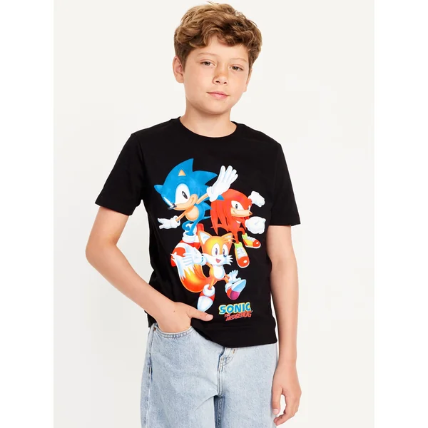 Sonic The Hedgehog™ Gender-Neutral Graphic T-Shirt for Kids - Black Jack