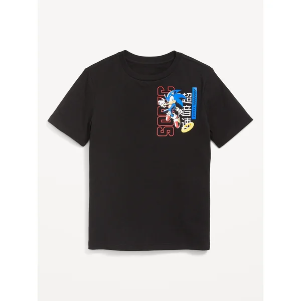 Sonic The Hedgehog™ Gender-Neutral Graphic T-Shirt for Kids - Black Jack