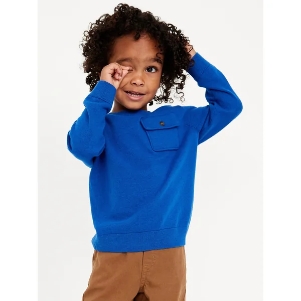 SoSoft Lite Utility Pocket Sweater for Toddler Boys - Tanzanite