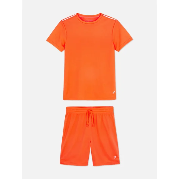 Sports Top and Shorts Set - Orange