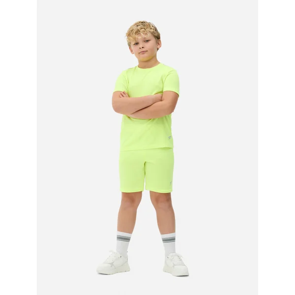 Sports Top and Shorts Set - Yellow