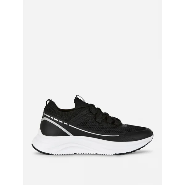 Sporty Mesh Sneakers - Black