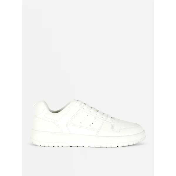 Sporty Paneled Low Tops - White