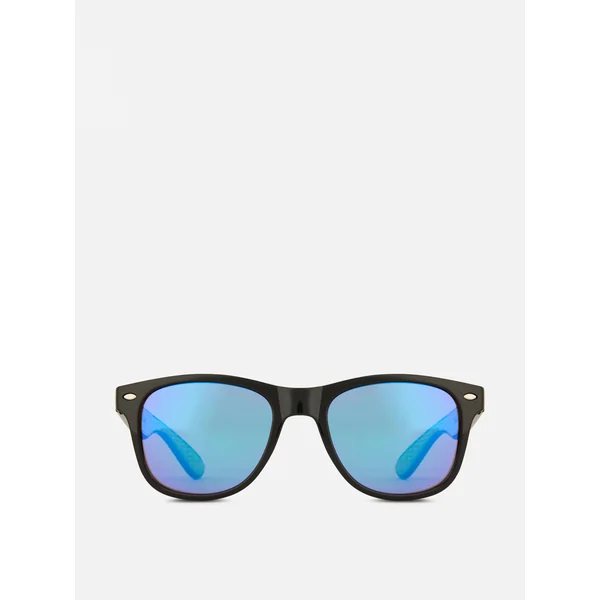 Square Framed Color Tinted Sunglasses - Black