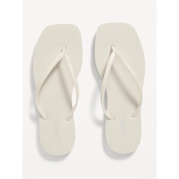 Square Toe Flip-Flop Sandals - Wish Bone