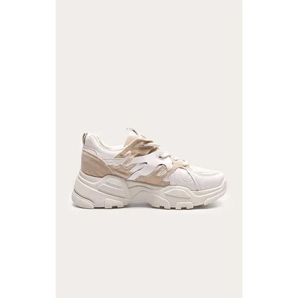 Stone Chunky Panelled Sneakers