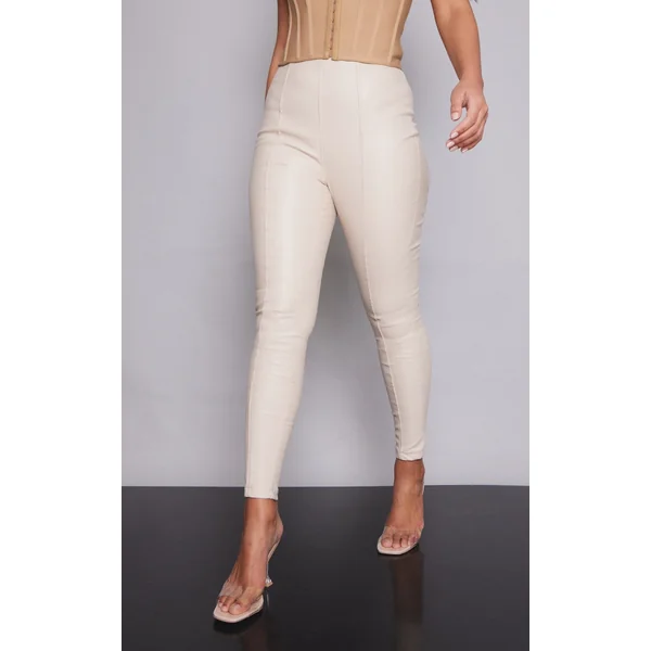 Stone Faux Leather Stretch Leggings