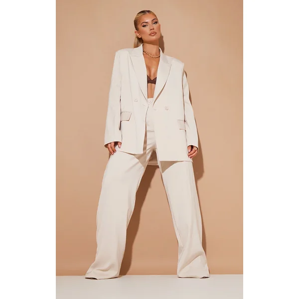 Stone High Waist Woven Straight Leg Pants