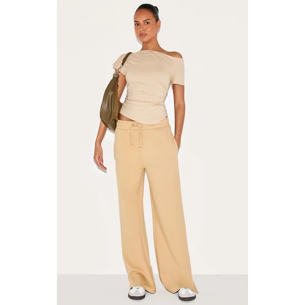 Stone Interlock Wide Leg Split Hem Sweatpants