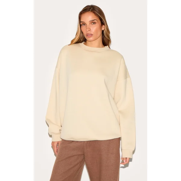 Stone Oversized Longline Sweatshirt