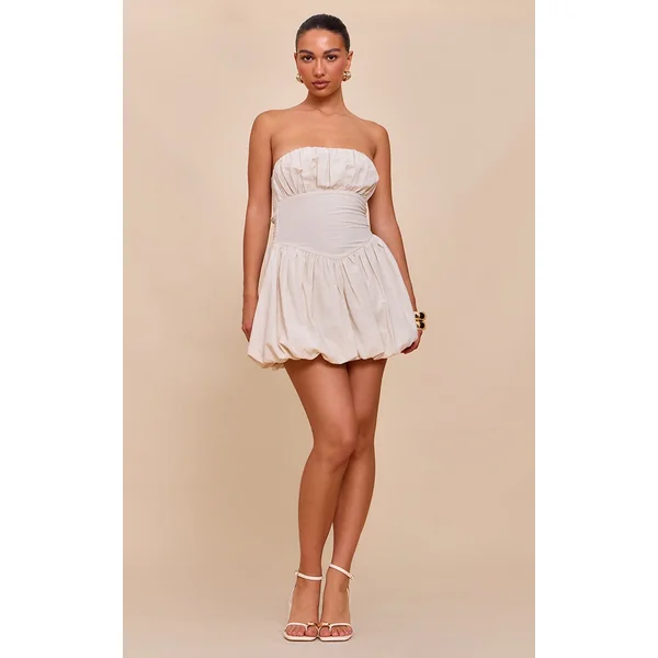 Stone Ruched Bust Shift Dress