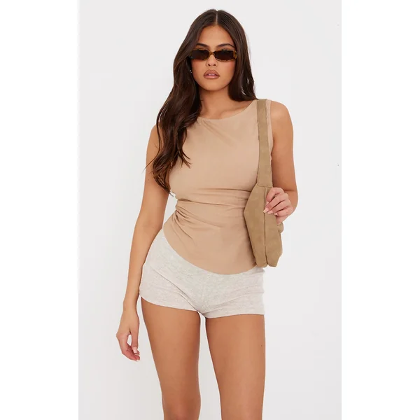 Stone Ruched Side Top