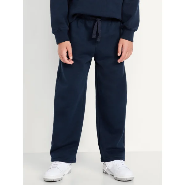 Straight Fleece Sweatpants for Boys - In the Navy
