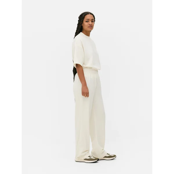 Straight Leg Drawstring Joggers - Ivory