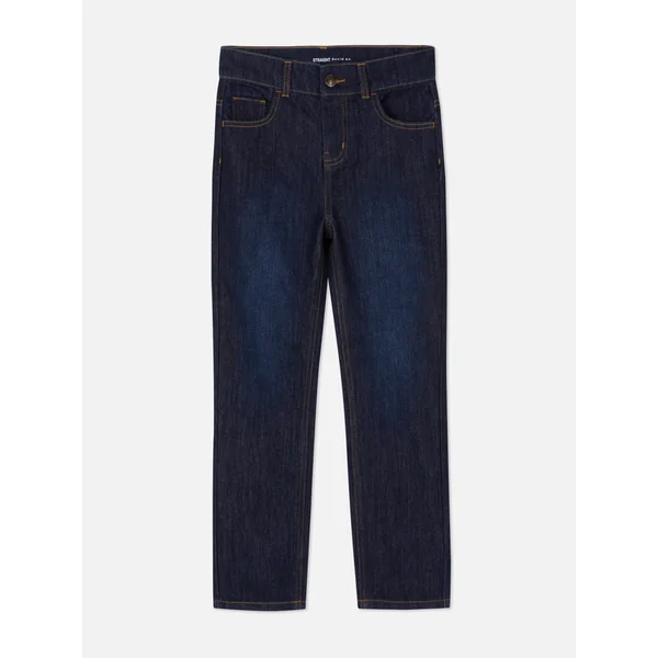 Straight Leg Jeans - Dark Blue