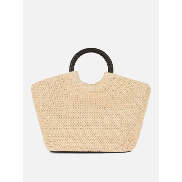 Straw Grab Bag - Natural
