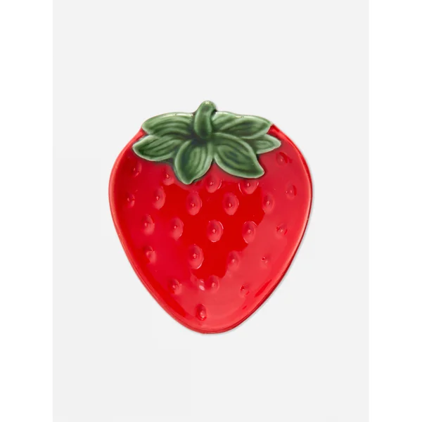 Strawberry Shaped Trinket Dish - Red