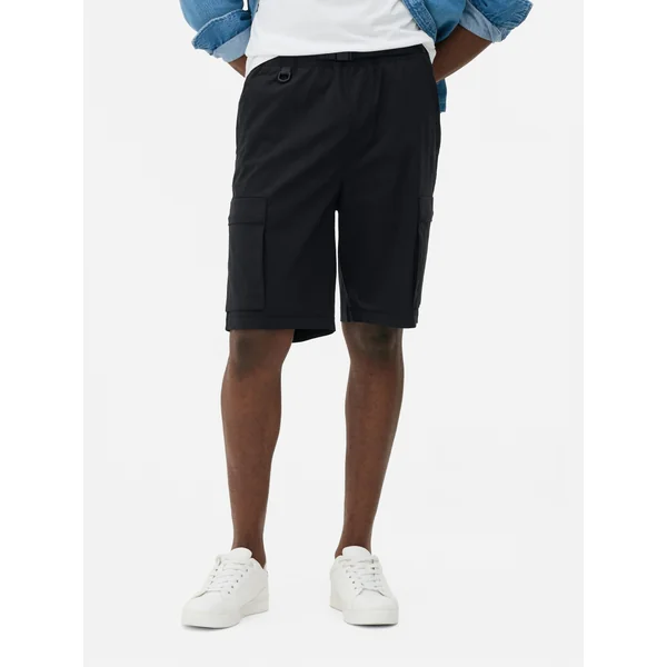 Stretch Cargo Shorts - Black