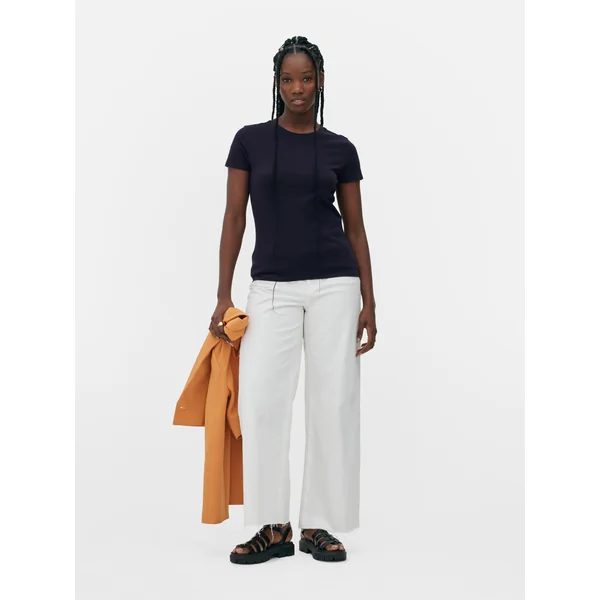 Stretch Crew Neck T-Shirt - Navy