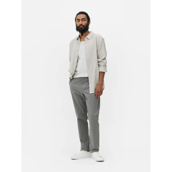 Stretch Slim Chinos - Gray