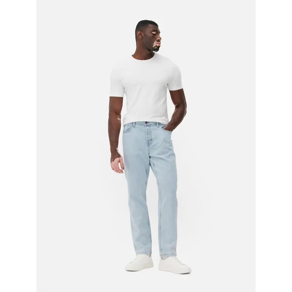 Stretch Straight Jeans - Bright Blue