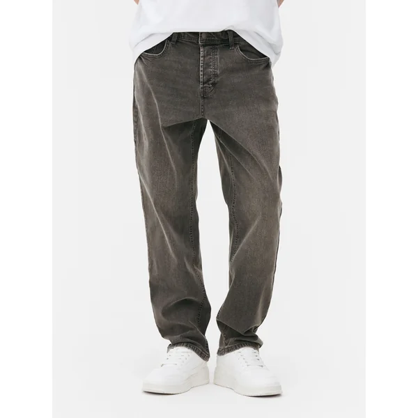 Stretch Straight Jeans - Dark Gray