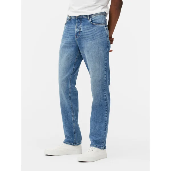 Stretch Straight Jeans - Light Blue