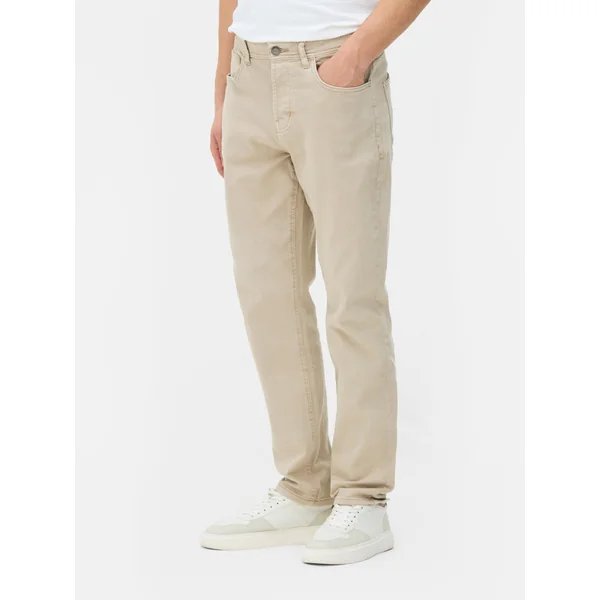 Stretch Straight Jeans - Stone