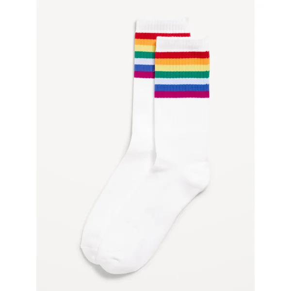 Striped Crew Socks for Men - Pride Stripe