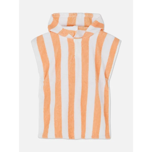 Striped Hooded Towel - Orange