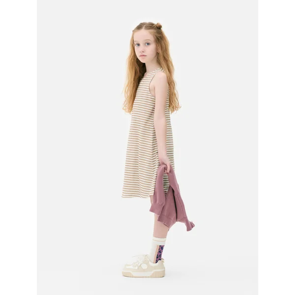Striped Sleeveless Summer Dress - Multi
