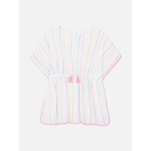 Striped Tasseled Kaftan - Multi