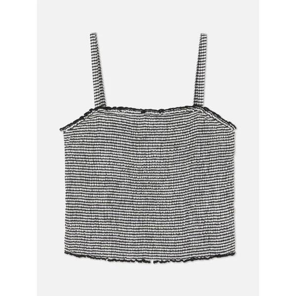 Striped Textured Cami - Black/White