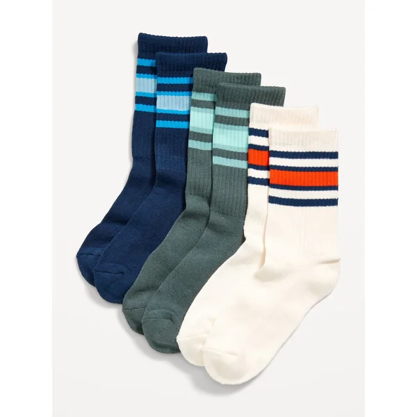 Striped Tube Socks 3-Pack for Boys - Multi Stripe