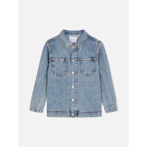 Studded Denim Jacket - Blue