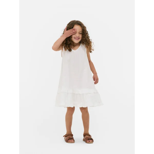 Summer Trapeze Dress - White