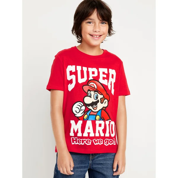 Super Mario Bros.™ Gender-Neutral Graphic T-Shirt for Kids - Robbie Red