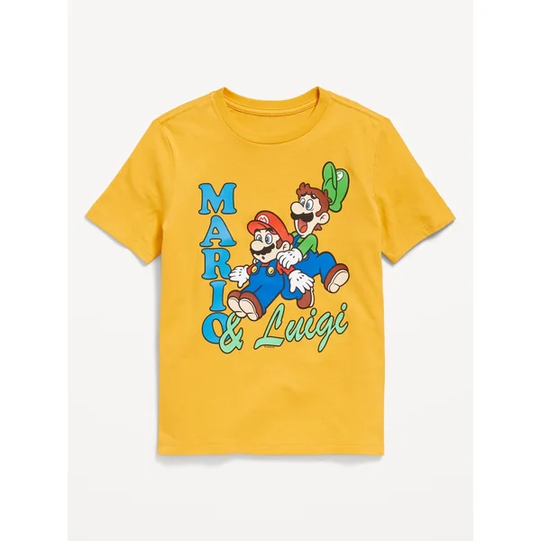 Super Mario™ Gender-Neutral Graphic T-Shirt for Kids - Golden Yellow
