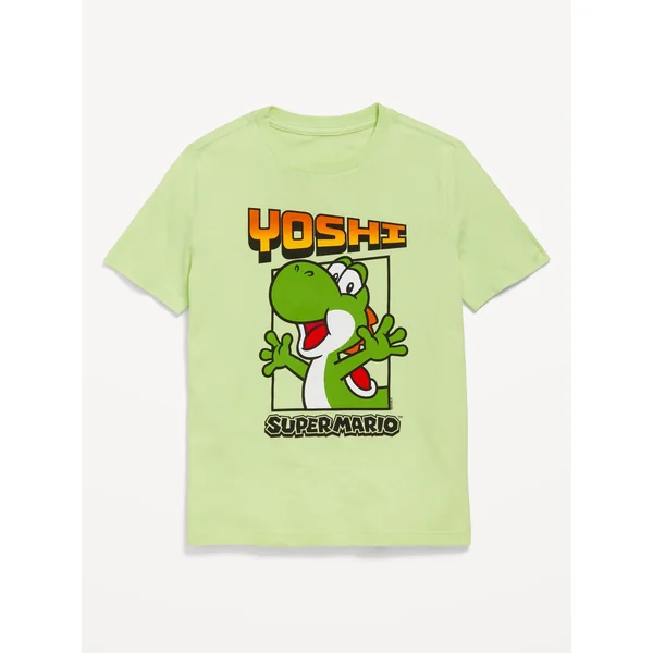 Super Mario™ Gender-Neutral Graphic T-Shirt for Kids - Pale Citron