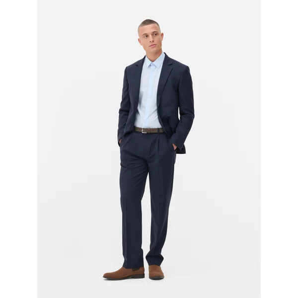 Tailored Suit Pants - Navy