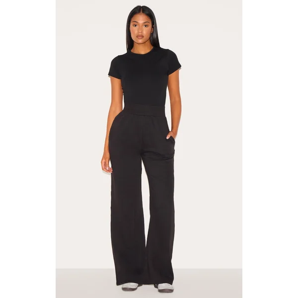 Tall Black High Waisted Wide Leg Sweatpant