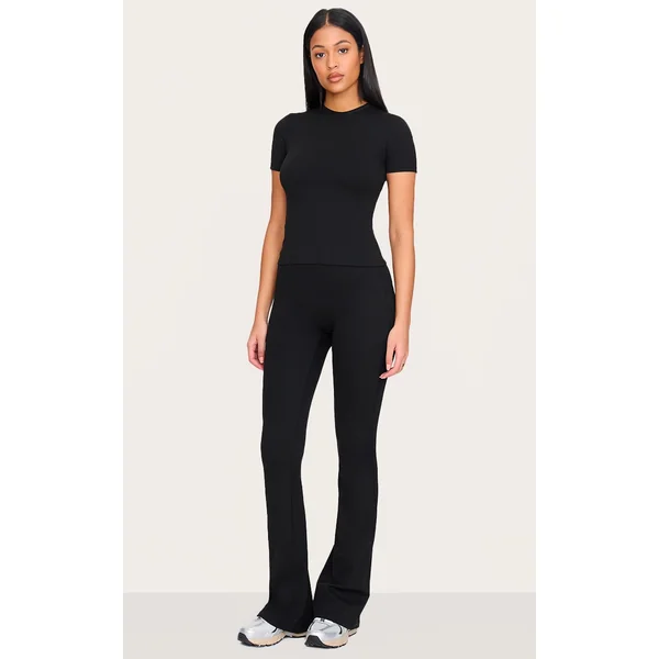 Tall Black Sculpt High Waisted Flared Yoga Pants