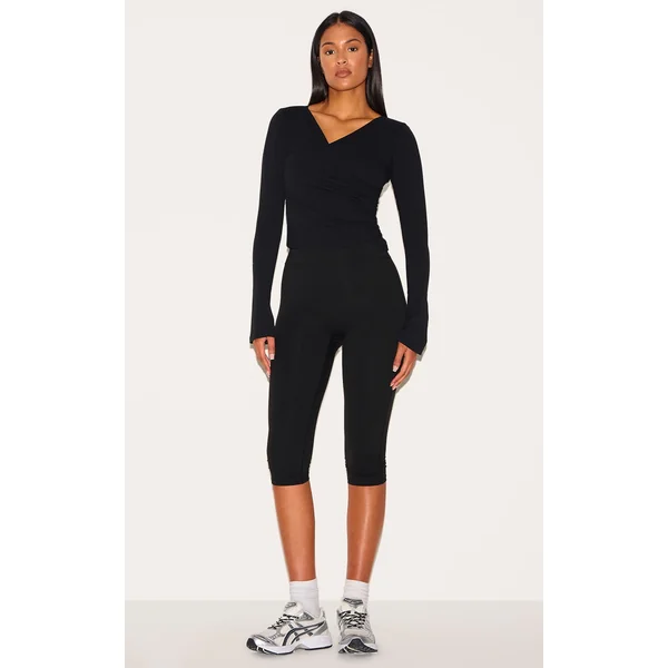 Tall Black Sculpt Pedal Pusher Leggings