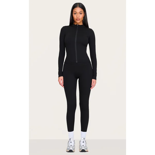 Tall Black Snatched Sculpt High Waisted Gym Leggings