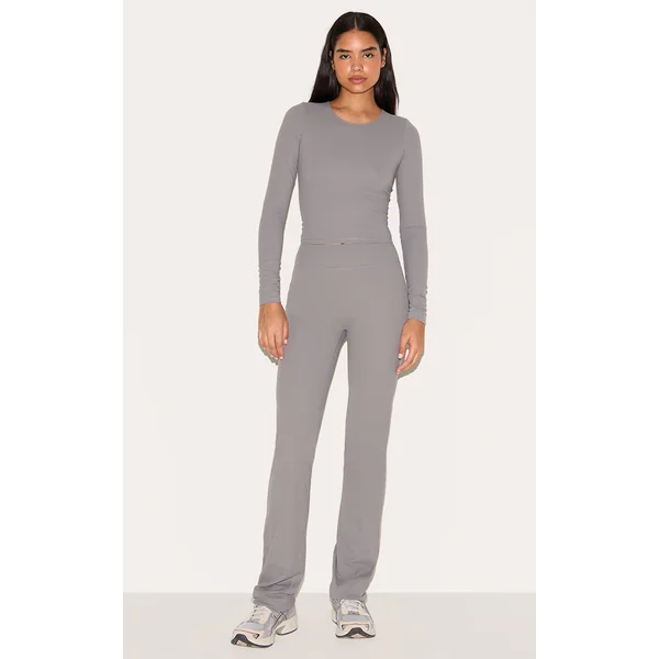 Tall Charcoal Snatched Sculpt Flare Pants