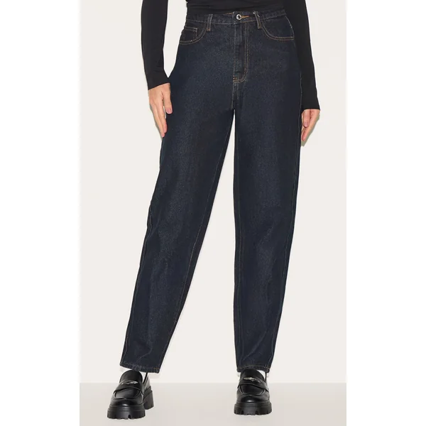 Tall Dark Indigo High Waist Mom Jeans