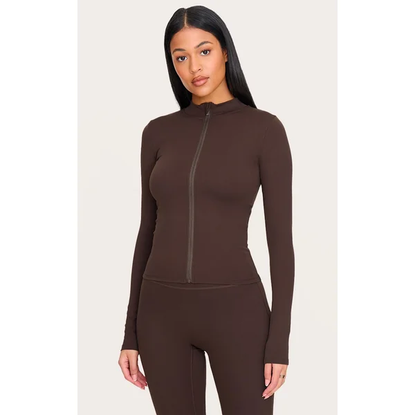 Tall Espresso Basic Sculpt Zip Jacket